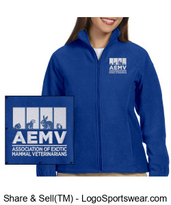 Harriton Ladies 8 oz. Full-Zip Fleece Design Zoom